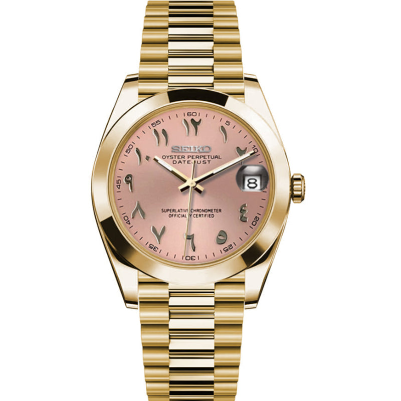 SEIKOJUST MOD - GOLD &amp; PINK ARABIC