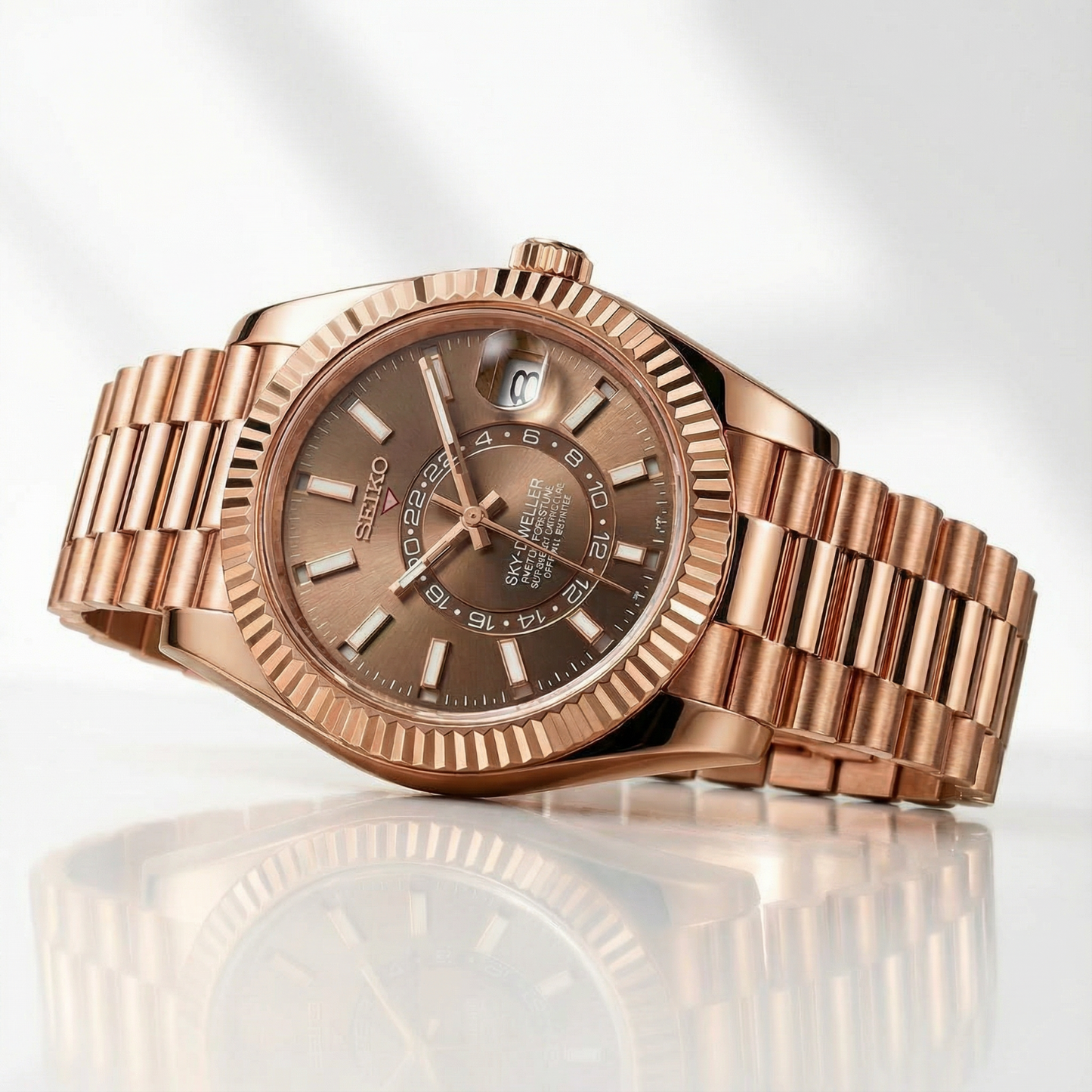 SEIKDWELLER MOD - Rose Gold Chocolate