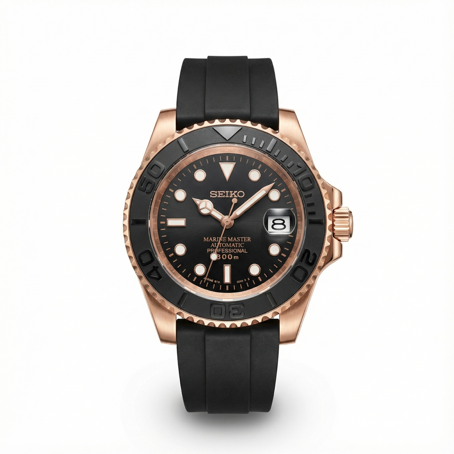 SEIKOMARINER MOD - ROSE GOLD BLACK