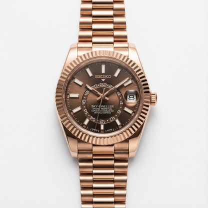 SEIKDWELLER MOD - Rose Gold Chocolate