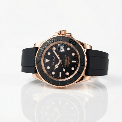 SEIKOMARINER MOD - ROSE GOLD BLACK