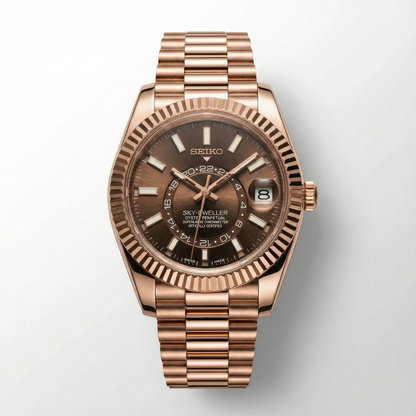 SEIKDWELLER MOD - Rose Gold Chocolate