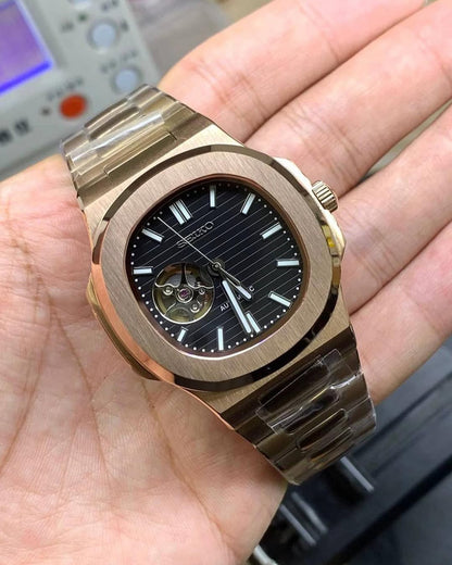 NAUTIKO MOD - ROSE GOLD - BLACK (OPEN HEART)