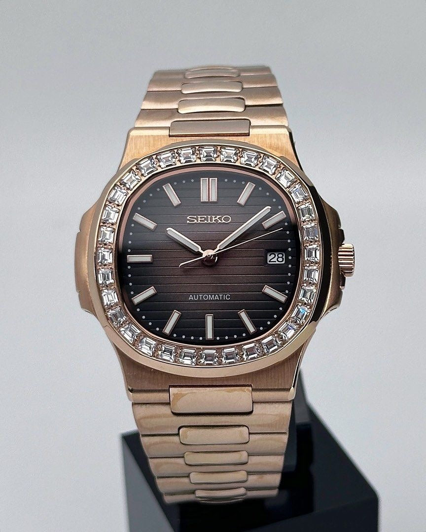 NAUTIKO MOD - ROSE GOLD - BROWN (DIAMOND)