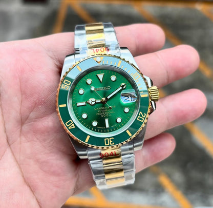 SEIKOMARINER MOD - TWO -TONE GREEN