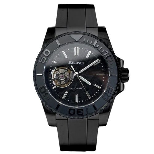 SEIKOMARINER MOD - ALL BLACK (OPEN HEART)