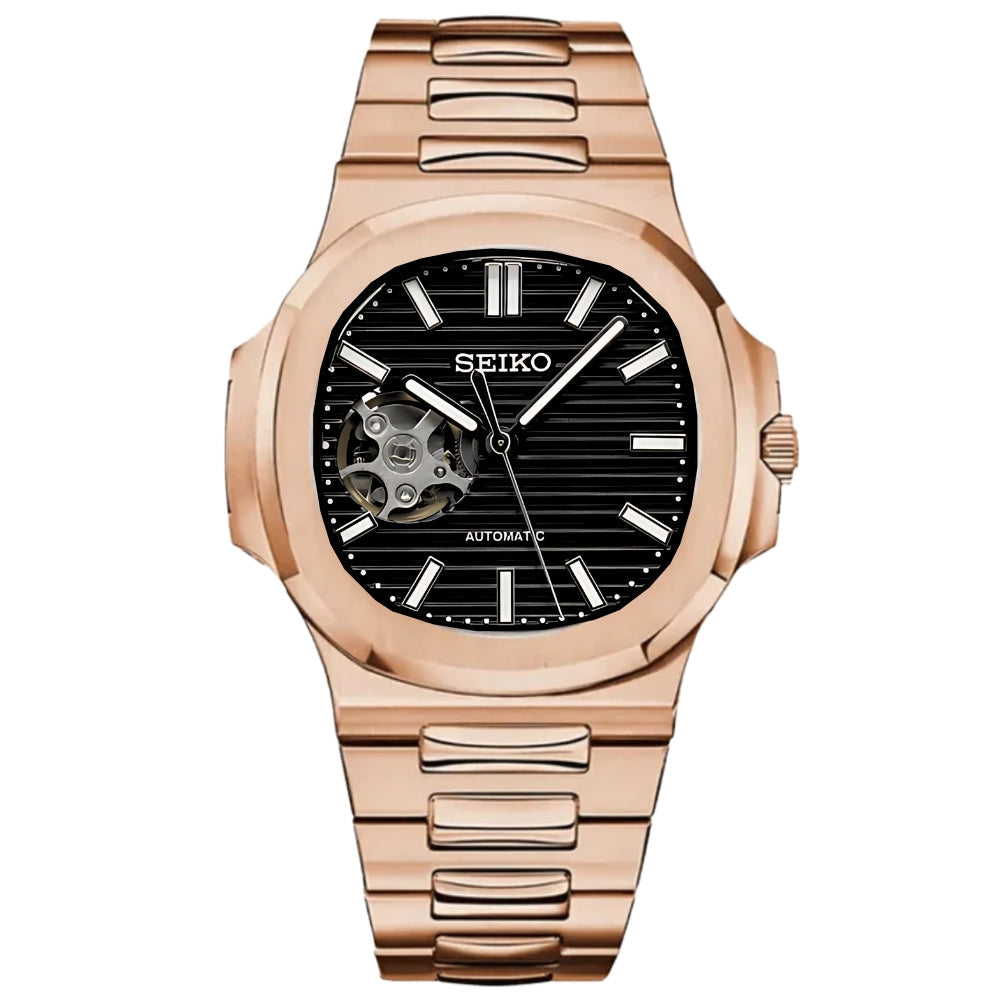 NAUTIKO MOD - ROSE GOLD - BLACK (OPEN HEART)