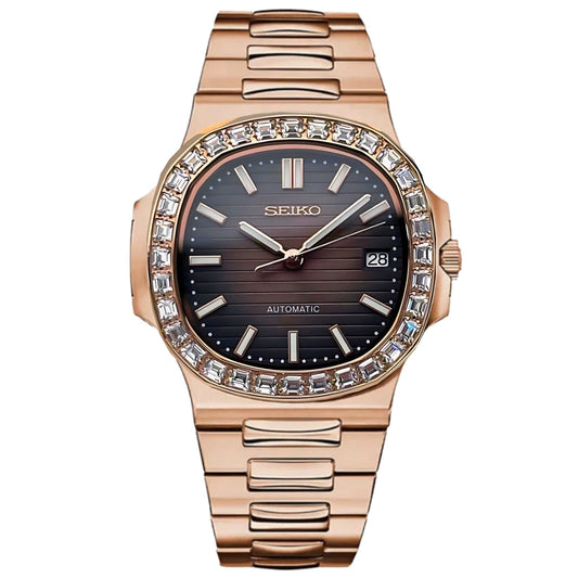 NAUTIKO MOD - ROSE GOLD - BROWN (DIAMOND)